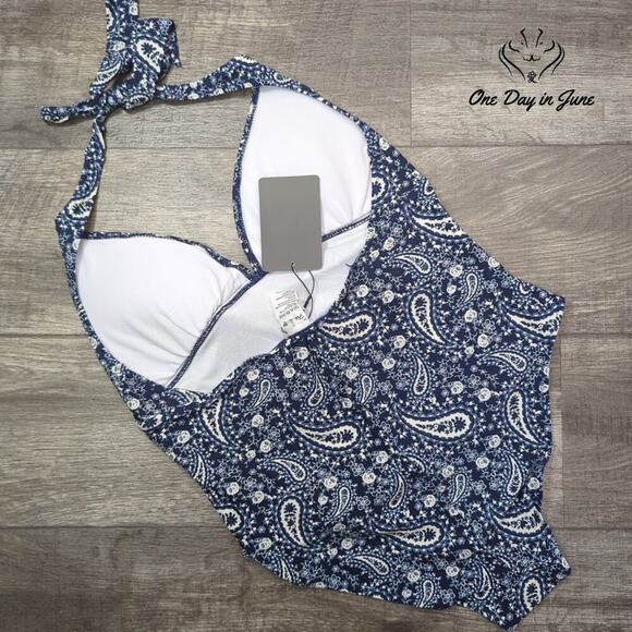 Firstway Halter Padded  Tummy Control One Piece Swimsuit Size XL - Picture 5 of 5